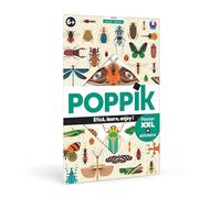 POPPIK 1841225 Póster de Insectos Interactivo Aprendizaje Interactivo con Pegatinas, Póster Plurilingüe Insectos para Niños a Partir de 6 años, 68 x 100 cm
