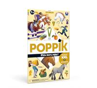 POPPIK 1841263-Póster Educativo Interactivo con Pegatinas extraíbles, póster de Conocimiento multilingüe, para niños a Partir de 7 años, 68 x 100 cm (1841263)