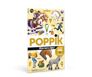 POPPIK 1841263-Póster Educativo Interactivo con Pegatinas extraíbles, póster de Conocimiento multilingüe, para niños a Partir de 7 años, 68 x 100 cm (1841263)