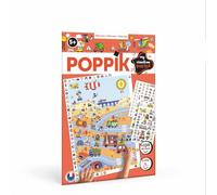 POPPIK 1841285 Póster de Vehículos Creativo con Pegatinas Desmontables Kit de Pegatinas para Coche Manualidades para Niños a partir de 5 Años 48x68cm