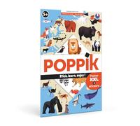 Poppik Discovery - Kit de pegatinas de animales del mundo, para niños de 5 años en adelante, divertido y educativo