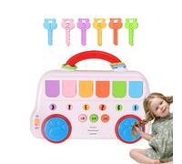 Popping Animal Toy, Interactive Musical Learning Color Sorting Toys, Adorable Early Educational Developmental Toy with Sound and Lights for Baby Girl, Childrens, Red, Blue