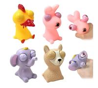 Popping out Eyes Squeeze Toys 4 Piezas, Muñeco Antiestres, Bolas Antiestres, Pelota antiestres con Forma de Animales, Juguetes AntiestreS Adultos
