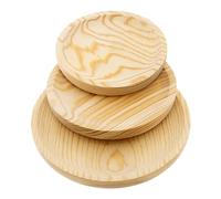PoPproduct-Platos de pulpo de madera elaborados artesanalmente en Galicia.Set de 3 platos de 22,18 y 16 cms de diámetro.Platos para pulpo de madera de pino natural.