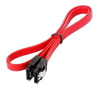 POPPSTAR 1x Cable de datos flexible de 0,5m Sata 3 HDD SDD, enchufes rectos, hasta 6 GB/s, rojo