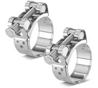 Poppstar 2 piezas Abrazaderas de perno articulado de acero inoxidable, rango de sujeción 40-43 mm, ancho de banda 20 mm, W4