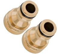 Poppstar 2x Conector manguera grifo con rosca interior de 1/2" y conector macho para manguera jardin (compatible con Gardena sistema de acoplamiento)