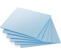 Poppstar 6X Thermal Pad 50 x 50 mm con conductividad térmica de 6 W/MK (3 grosores, Cada 2 Piezas: 0,5 mm / 1 mm / 1,5 mm), Color Azul