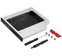 Poppstar Adaptador DVD a SSD HDD 2,5” Disco Duro (7, 9,5, 12,5 mm) en la Unidad CD / DVD 12,7mm SATA 3 (portatil, Laptop), Juego Caddy Drive