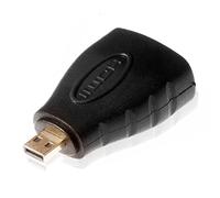 POPPSTAR Adaptador HDMI (Micro HDMI Macho a HDMI Hembra) 4K UHD 2160 p, contactos chapados en Oro, 1 Pieza