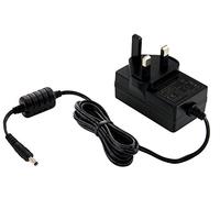 Poppstar Alimentador AC DC 12 V 2 A (2000mA) Enchufe UK (Tipo G), Conector CC 3,5 mm x 1,35 mm, Cable eléctrico 150 cm, Negro