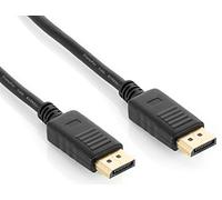 POPPSTAR Cable DisplayPort 1.2v, incl. transmisión de audio, HDCP 1.3 triple blindado, 4k Ultra HD (4k), contactos dorados, 2m