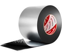 POPPSTAR Cinta adhesiva papel aluminio de butilo (10 m x 100 mm x 1,5 mm) autoadhesiva y selladora