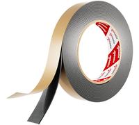 POPPSTAR Cintas adhesivas de butilo doble cara (5m x 20mm x 1,6mm), autoadhesiva y selladora, negra