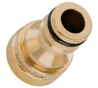 Poppstar Conector de grifo con rosca interior 1/2" (19 mm) y acoplamiento rápido para manguera de jardín (compatible con sistema Gardena), 1 unidad