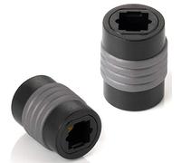 POPPSTAR Conector Toslink para prolongación de Cable (Acoplamiento Hembra a Hembra), 2 Piezas