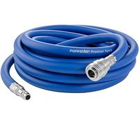 Poppstar Manguera Compresor Aire 5m (PVC híbrido con tejido, diámetro interior 9,2mm con acoplamiento rápido y conector de manguera), hasta 20 bar, azul