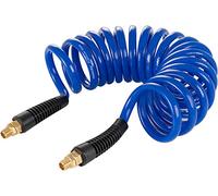 Poppstar Manguera en espiral de aire comprimido 5 m con Ø 8 mm x 12 mm, protección contra dobleces, racor giratorio G 1/4" rosca exterior