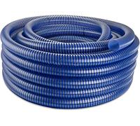 Poppstar PVC Manguera de aspiración 1 1/2" Manguera de succión para agua (10m diámetro interior 38mm / diámetro exterior 44,4mm, hasta 8 bar) resistente a rayos UV, resistente al vacío y a la presión