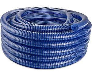 Poppstar PVC Manguera de aspiración 1" Manguera de succión para agua (25m diámetro interior 25mm / diámetro exterior 32mm, hasta 8 bar) resistente a rayos UV, resistente al vacío y a la presión