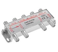 Poppstar Satellite Splitter TV de 8 Salidas (Adecuado para análogo, Digital, unicable, HD, 4K), Mezclador satelite para Cable, TV, Radio, LNB