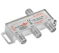 Poppstar Satellite Splitter TV de Tres Salidas (Adecuado para análogo, Digital, unicable, HD, 4K), Mezclador satelite para Cable, TV, Radio, LNB