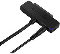Poppstar USB 3.1 Gen 1 Tipo C Adaptador de Disco Duro para SSD, HDD, 2,5 y 3,5 Pulgadas, hasta 10 GB/s, Soporte UASP, con Fuente de alimentación, Longitud de Cable 1m