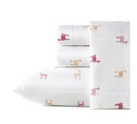 Poppy & Fritz - Sábanas matrimoniales, Juego de Ropa de Cama de percal de algodón, Fresco y Fresco, Juego de Cama Ideal (Miss Llama, matrimonial)