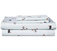 Poppy & Fritz - Sábanas Queen, Juego de Cama de percal de algodón, crujiente y Fresco, decoración Ligera del hogar (Puffin Paradise, Queen)