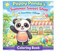Poppy Panda’s Summer Sweet Shop in Sunshine Village: A Cute and Cozy Coloring Book for Kids Ages 3-8 (Poppy Panda Coloring Adventures)