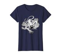 Poppy Playtime CatNap Exhalando Humo Camiseta, Mujer, Azul Marino, XS