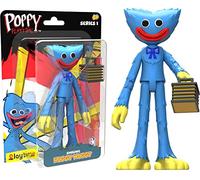 Poppy Playtime - Huggy Wuggy Sonrisa de Peluche Interactivo - Personaje emblemático del Videojuego de Terror - Juguete articulado con Sonidos e Luces - para niños y Aficionados a Partir de 6 años -
