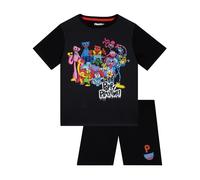 Poppy Playtime Pijama Niño | Set De Pijamas Niño Verano | Pijamas Chulos De Gamer | Negro 7-8 Años