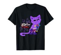 Poppy Playtime Sleepy CatNap Huggy Wuggy Peluche Texto Japonés Camiseta