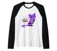 Poppy Playtime Sleepy CatNap Huggy Wuggy Peluche Texto Japonés Camiseta Manga Raglan