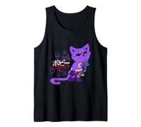 Poppy Playtime Sleepy CatNap Huggy Wuggy Peluche Texto Japonés Camiseta sin Mangas
