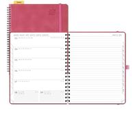 POPRUN Agenda 2026 2027 Semana Vista, Espiral, Grande 26,5 x 21,5 cm