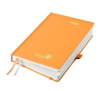 POPRUN Agenda 2026, un día por página, tamaño A5, tapa dura, 25 días por página, agenda de citas con intervalo de 30 minutos, bolsillo interior (naranja) TJ-26-CEHBTA5-OR