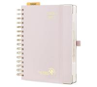POPRUN Agenda académica diaria 2026-2027, una página por día, calendario de agenda de 5.75 x 8.5 pulgadas, julio de 2026 a junio de 2027, libro de citas de tapa dura con ranuras horarias, encuadernado