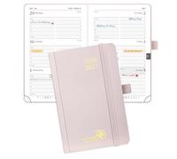 POPRUN Agenda semanal académica pequeña 2026-2027, calendario de tamaño monedero de 4 x 6.25 pulgadas, julio de 2026 a junio de 2027, libro de citas de tapa dura con diseño horizontal, ranuras