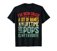 Pops Is My Favorite Name Dad Papa Grandpa Retro Vintage Camiseta