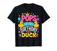 Pops of The Birthday Duck Cute Family Matching Party Camiseta
