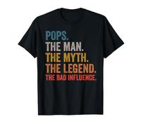 Pops The Man El Mito La Leyenda La Mala Influencia Camiseta gráfica económica