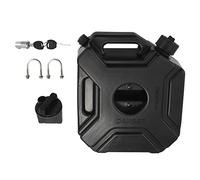 Popshyly 5L de litros de tanque de combustible negro para auto, motocicleta, combustible de repuesto, tanque de aceite, jerrican de respaldo, bidón de combustible, cantimplora con cerradura y llave