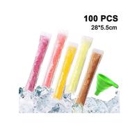 Popsicle Bags Ice Pop Mold Bags, Disposable Diy Popsicle Molds 100 Pcs