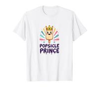 Popsicle Prince: Lindo Dibujo Animado de Helado Real Camiseta, Hombre, Blanco, M