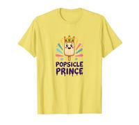 Popsicle Prince: Lindo Dibujo Animado de Helado Real Camiseta, Hombre, Limón, M