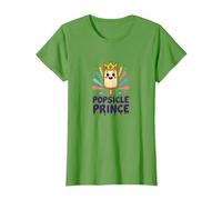 Popsicle Prince: Lindo Dibujo Animado de Helado Real Camiseta, Mujer, Hierba, M