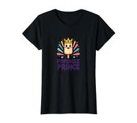 Popsicle Prince: Lindo Dibujo Animado de Helado Real Camiseta, Mujer, Negro, M