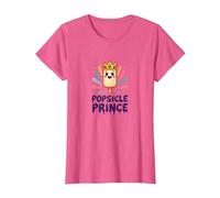 Popsicle Prince: Lindo Dibujo Animado de Helado Real Camiseta, Mujer, Rosa Jaspeado, M